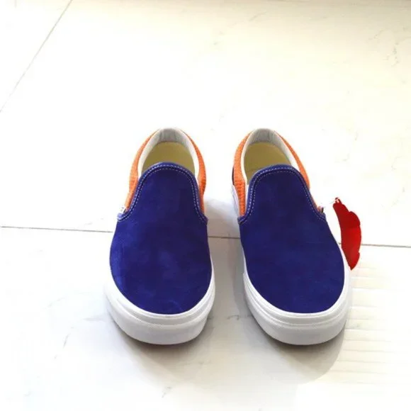 Vans Slip on apricot buff orange purple sneaker shoes suede woman size new - Picture 2 of 6